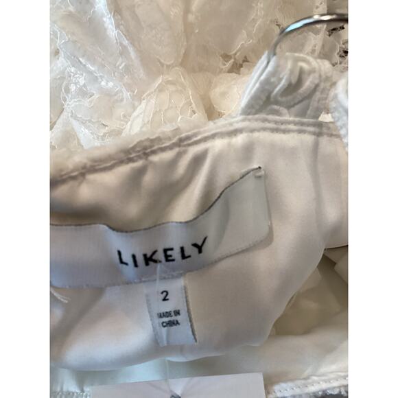 Revolve Likely Leigh White Lace Sleeveless strappy eyelet Midi Dress Size 2 NWT - Picture 9 of 10